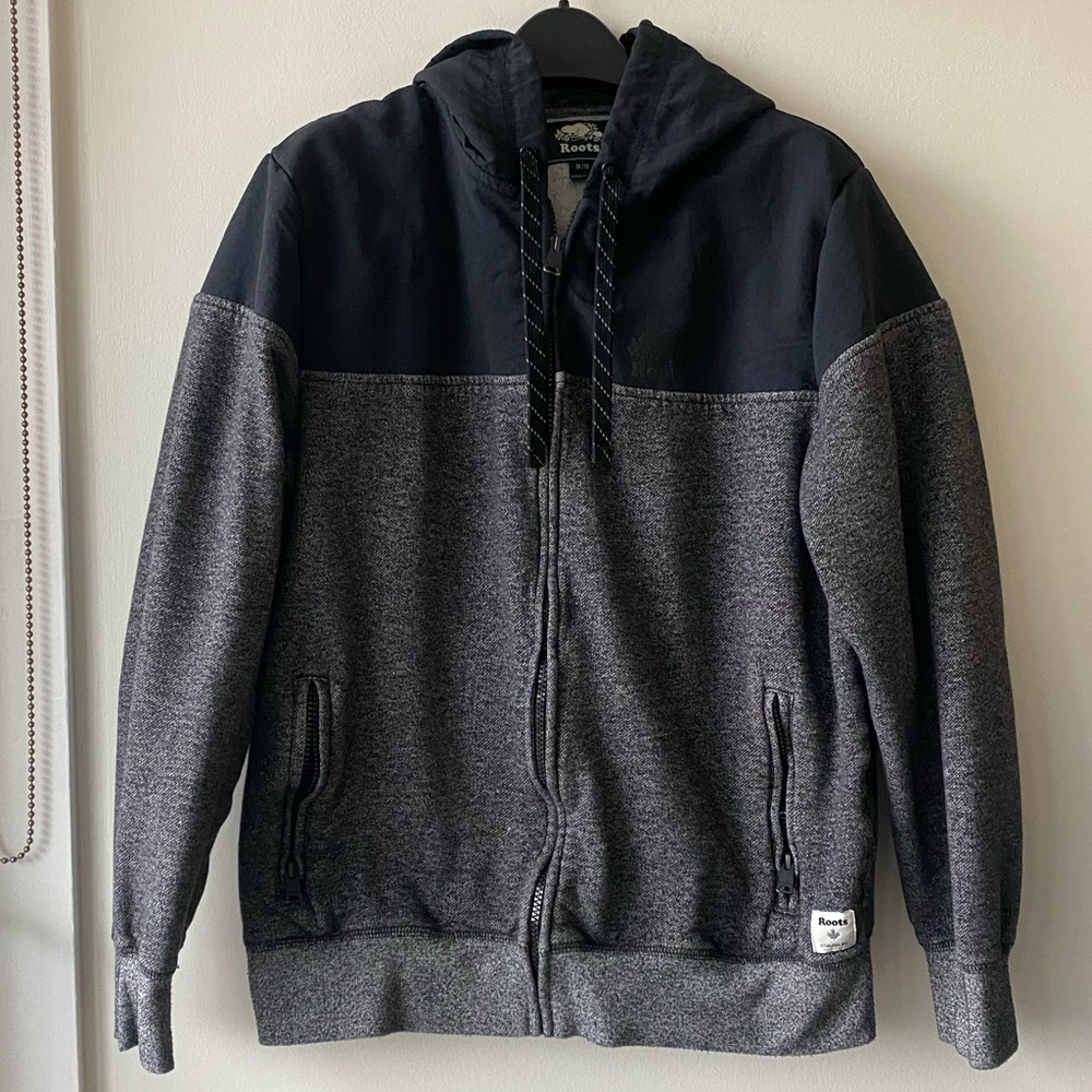ROOTS ZIP SWEATER - M